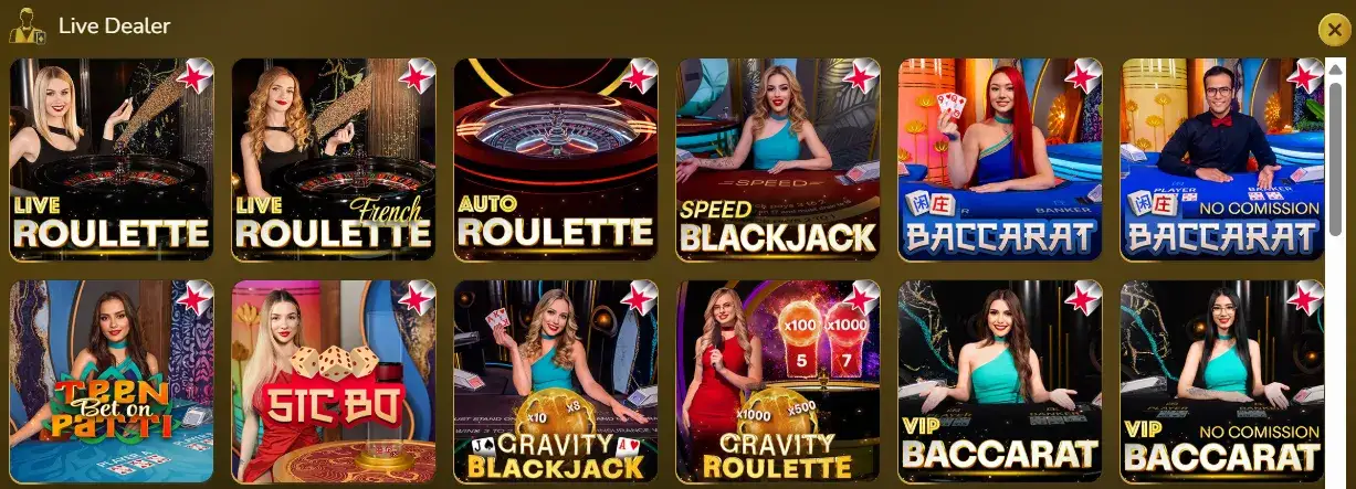 Prestige Casino live casino – blackjack, roulette and baccarat with real dealers live